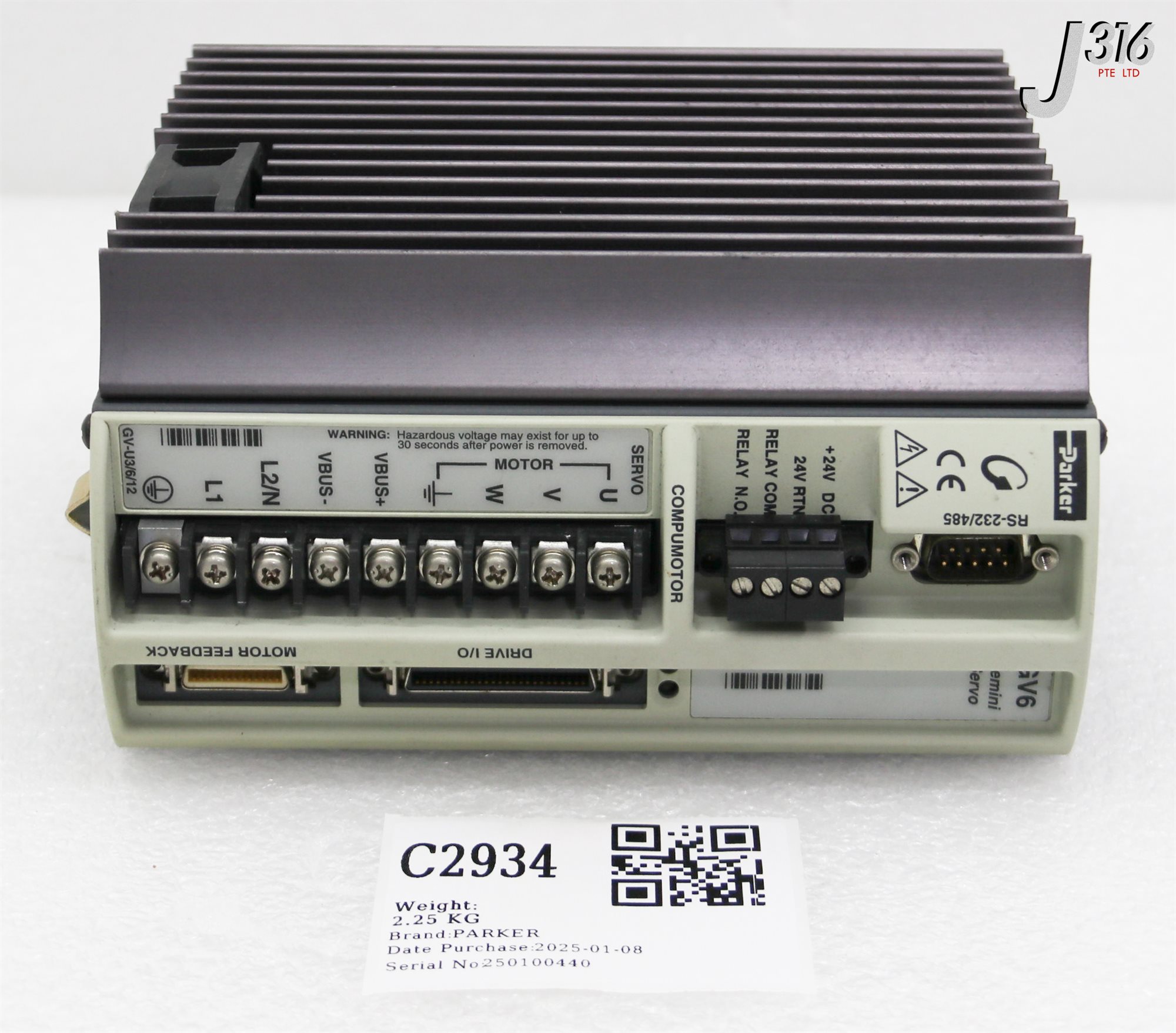 C2934 PARKER SERVO DRIVE, GV6 GEMINI SERVO CP*GV6U12ENK-12584 | eBay